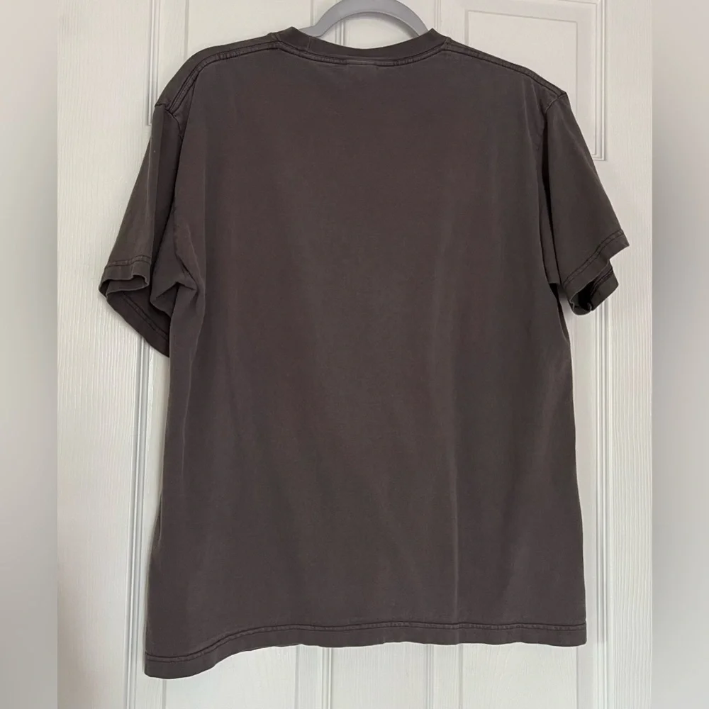 VTG The North Face Men's Grey Tee with Yellow Logo Berkeley, Calif. USA Medium